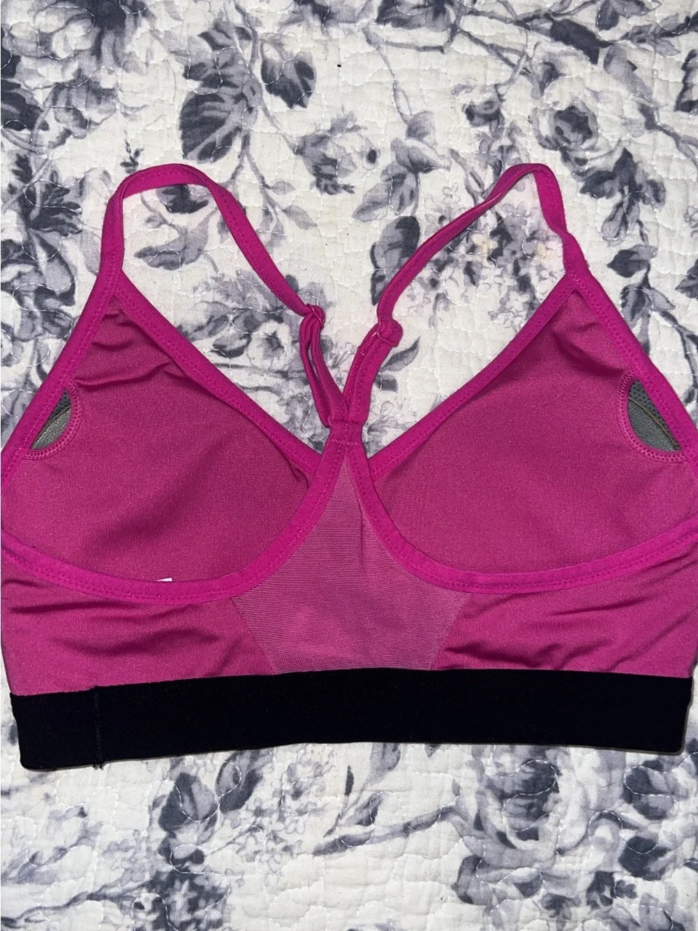 Nike Magenta Sports Bra with Black Underband